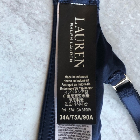 Ralph Lauren Comfort Underwire Full Coverage T-shirt Bra Blue - Picture 3 of 12